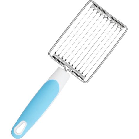 Coupe-viande en acier inoxydable pour tomates, jambon et fruits, avec poignée antidérapante (bleu) (1/5)