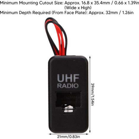 Prise de panneau de commutation Radio UHF RJ45, prise de passage UHF avec LED bleue, matériau ABS IP65 pour Fortuner (1/4)