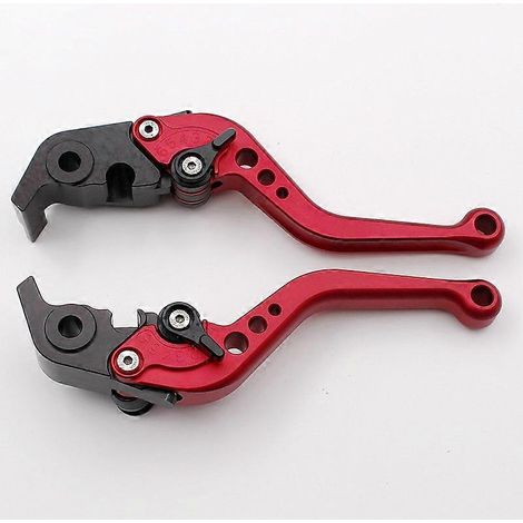 Convient aux motos Ducati STREETFIGHTER, freins, klaxon, embrayage, guidon, accessoires de guidon (tige courte rouge) (1/5)