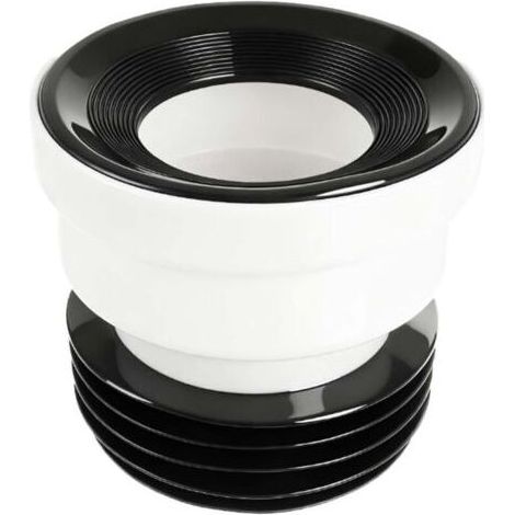 Raccord droit pour cuvette de WC de 100 mm/110 mm, joint de fixation rigide au sol pour WC suspendu. (1/4)