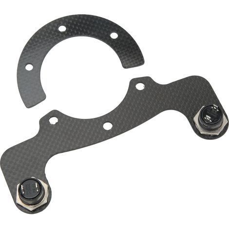 Kit bouton de klaxon externe en fibre de carbone 6 boulons volant modifié universel pour klaxons lumières jaune (1/5)