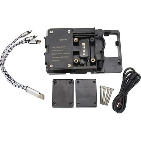 Soporte para teléfono de motocicleta con navegación GPS y cargador USB para R1200GS R1250GS ADV GS1200 GS1250 F700GS (1/2)