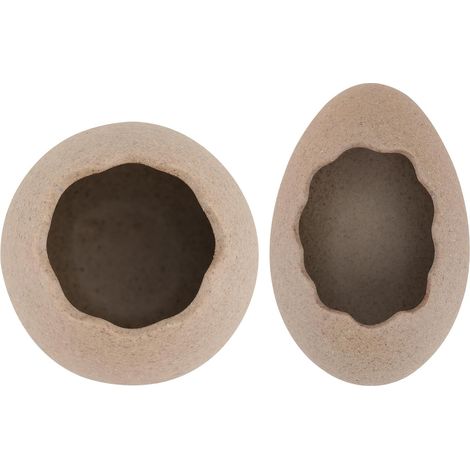 2 Pièces Lot de 2 Vases Hydroponiques en Céramique, Forme Coquille D'œuf, Pot Antidérapant, Décoration D'intérieur Chic et Créative pour Plantes D'intérieur et Fleurs, Design (1/5)