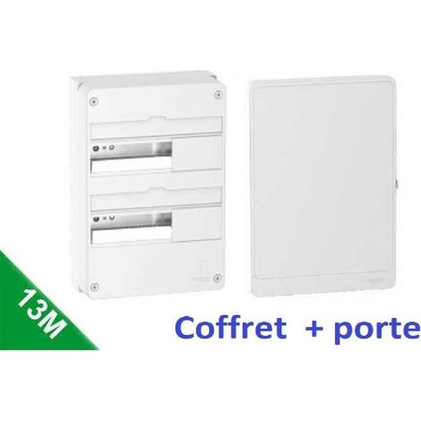 Schneider – Coffret électrique apparent 2 rangées 26 modules – Montage saillie – Indice IP 30 – Matériau techno-plastique – Pour intérieur