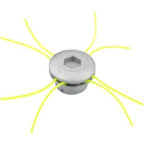 aluminium Tête de débroussailleuse Aluminium fils Tête Coupe-bordure 4 lignes Universel Tete Debroussailleuse pour Jardin,Pelouse,Patio-Crezuo (1/5)
