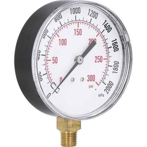 Vakuum-Manometer mit zwei Skalen (0–2000 kPa / 0–300 psi), kompaktes Manometer für präzise Messungen