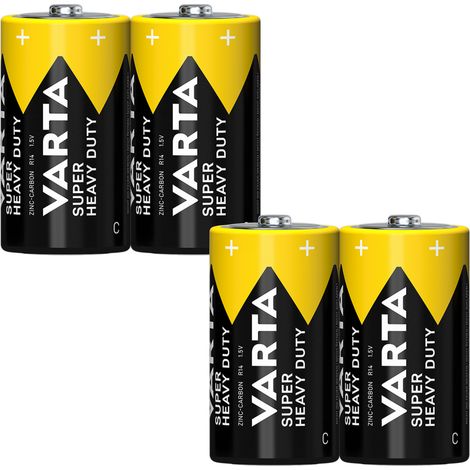 Batería Varta SHD C de zinc-carbono R14 para radio despertador (2 unidades x 2) (1/3)