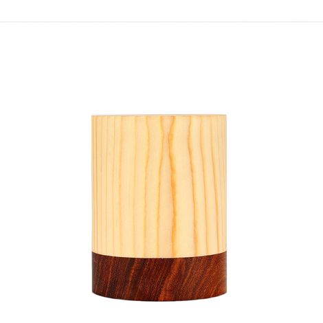 Luce Notturna Bambini, Mini Lampada da Comodino LED, con Controllo della Luminosità, Controllo Tattile, per Camera da Letto, Cameretta dei Bambini, Soggiorno (Venatura del Legno) (1/5)