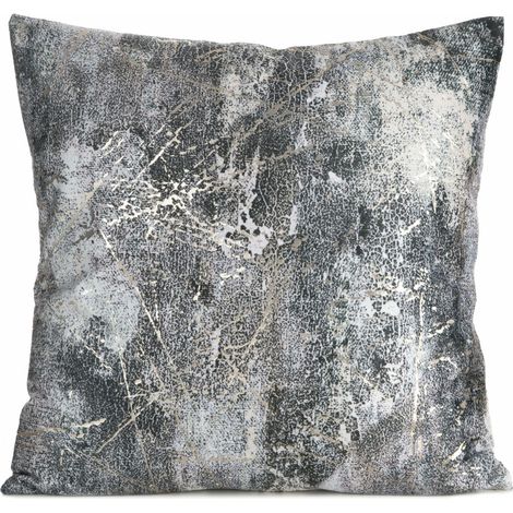 Ester Kissenbezug 45x45 cm grauer Samt (1/3)