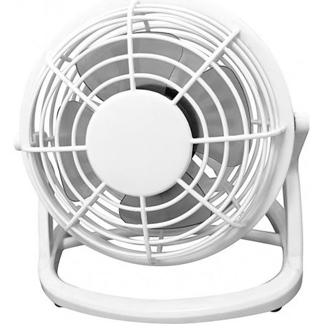 FABRILAMP 170671001  Tango Mini Ventilatore da Tavolo 2.5w 5v Bianco 14.5x14.5x10 Cm Alimentatore Regolabile Tramite Porta Usb