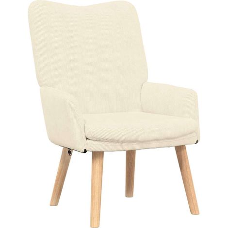 Sessel Creme 63 x 67 x 94 cm Stoff vidaXL (1/5)