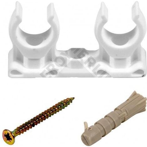 Soporte doble para tubo de 28 mm - juego de 5