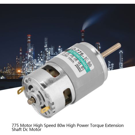 775 Motor Hochgeschwindigkeits-Gleichstrommotor mit verlängerter Welle, 80 W Leistung, hohem Wirkungsgrad und hohem Drehmoment (24 V, 20.000 U/min) (1/5)
