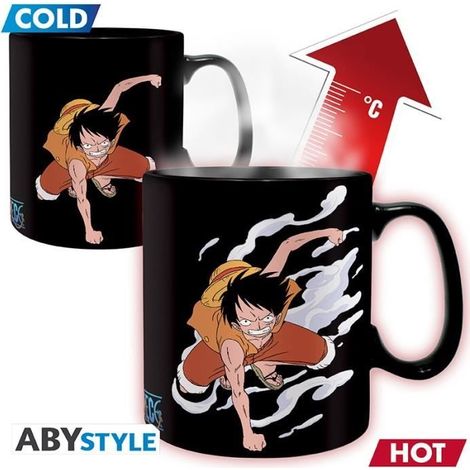 Tasse - ABYSTYLE - Farbwechsel - 460 ml - Luffy & Ace - Keramik