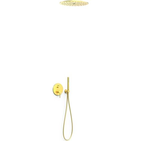 Kit mitigeur encastré 3 voies Rapid‑box pour douche Study Or Mat 24K - TRES 26237301OM