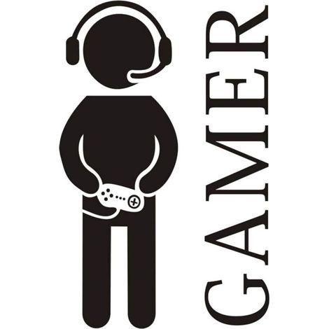 Stickers muraux Gamer Boy, autocollants muraux pour jeux vidéo, Gamer World amovible pour barre de réseau, salon, chambre, salle de jeux et chambre de garçon, murs, décoration de fond (G1) (1/5)