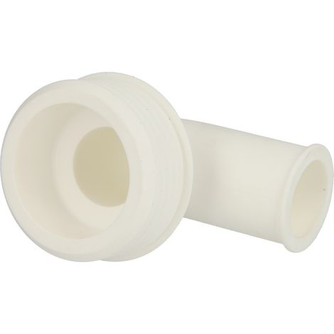 Raccord en caoutchouc pour tuyau de chasse d'eau, blanc