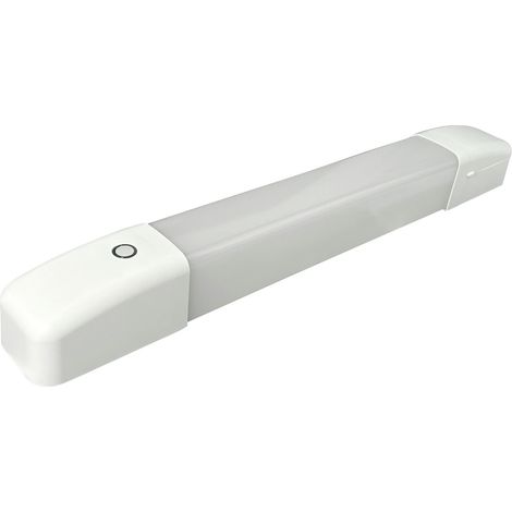 Applique miroir LED blanc + prise, 10W, 900lm, IP44, 3000 à 6500K, inter. tactile, garantie 5 ans - Tibelec (1/5)