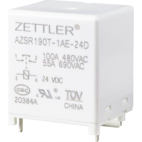 Zettler Electronics AZSR190T-1AE-24D Power relè 24 V/DC 100 A 1 NA 1 pz. (1/2)