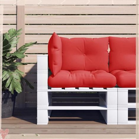360862 Coussins de palette lot de 3 rouge tissu (1/5)