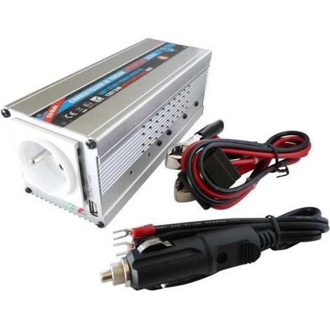 Automatischer 12V / 24V Konverter zu 220V HTC TECHNIC - 350W USB-A Anschluss - 0,5A (1/2)