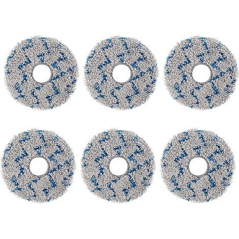 6er-Pack Mikrofasertücher für Ecovacs Deebot T30 Omni/T30 Pro Omni/T30S Combo/T30S Combo/T30S/T30S PRO/N30 PRO Omni Saugroboter, waschbare Mikrofaser-Wischmopp-Aufsätze (1/5)