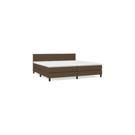 Sommier à lattes de lit avec matelas Marron foncé 200x200 (1/5)