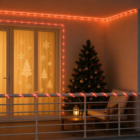 vidaXL Tubo luminoso LED di Natale 240 LED Rosso 10 m (1/5)