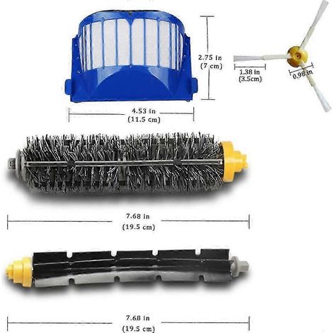 Accessoire de rechange pour iRobot Roomba série 600 : 690, 692, 694, 670, 660, 665, 651, 650, 614 et 500 S Edition 0710 (1/4)