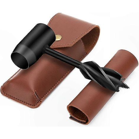 Manuelles Holzbohrer-Set, Überlebenswerkzeug mit Schraubenschlüssel und Schaufel, ideal für Camping, Wandern und Biwakieren im Freien (Schwarz) (1/5)