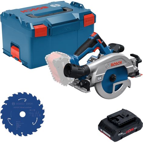 Scie circulaire sans fil Bosch GKS 18V-57-2 GX Professional 18 V 165 mm sans balais + 1 batterie ProCORE 4,0 Ah + L-Boxx - sans chargeur (1/5)