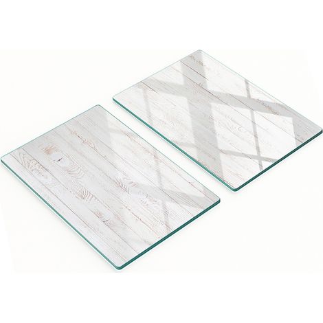Pannelli decorativi multifunzionali in vetro con stampa effetto legno 2x40x52 cm (1/5)