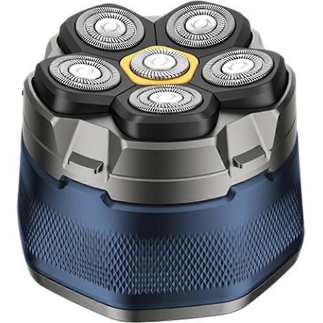 Rasoir électrique en titane - Rasoir rechargeable pour la tête et le visage pour homme, sans fil, hypoallergénique, utilisable sur peau sèche ou humide (1/5)