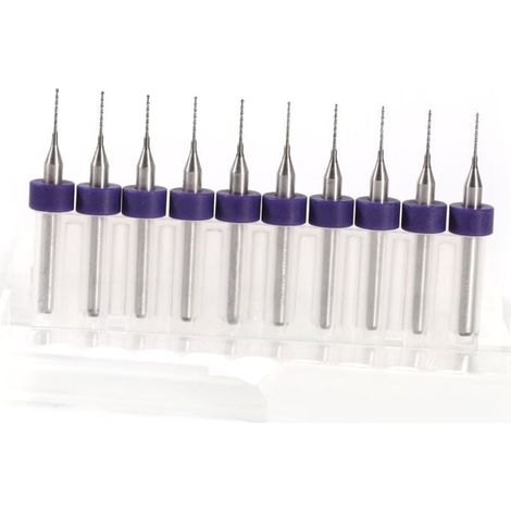FLITI Lot de 10 micro-forets hélicoïdaux pour PCB, accessoires de perçage de précision 0,5 mm (0,5 mm) (1/4)