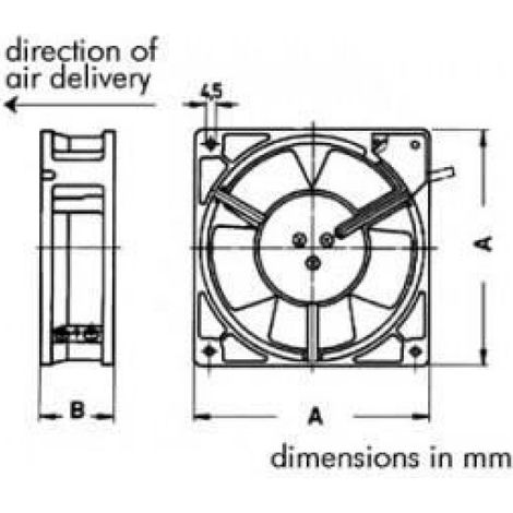 Ventilateur - 60x60x25 mm - Roulement À Aiguilles - 12 V - 37 m³/h - 4500 tr/min - 34 dBA (1/2)