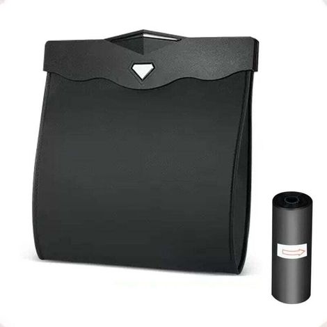 Cestino per interni auto da appendere, Cestino per auto con apertura magnetica ad accesso rapido, Pelle PU impermeabile, accessori (1/4)
