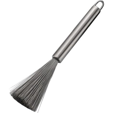 Stainless Steel Pot Brush Long Handle Multifunctional Cleaning Brush Cookware Scrubber Kitchen Supplies (1/5)