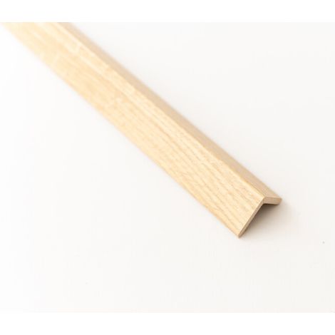 PARASPIGOLO IN MDF ROVERE NATURALE MM.28X28X3000. Prezzo per 1 pezzo.
