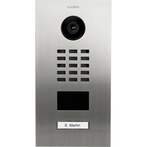 DoorBird D2101V Interphone vidéo IP Ethernet Station extérieure acier inoxydable V2A (brossé) (1/2)