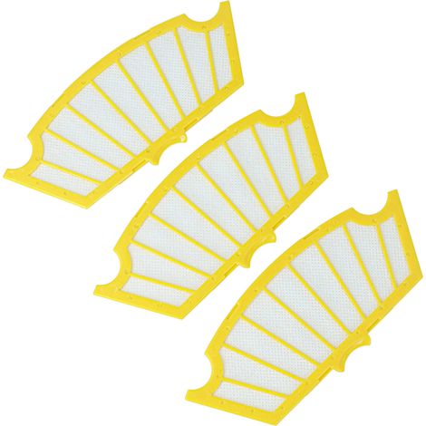 vhbw set da 3x filtro compatibile con iRobot Roomba 560, 562, 563, 564, 565, 570, 580, 581, 585, 590 aspirapolvere - Filtro principale - bianco (1/4)
