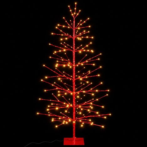 Albero di Natale luminoso rosso 180 cm con 232 LED (1/5)