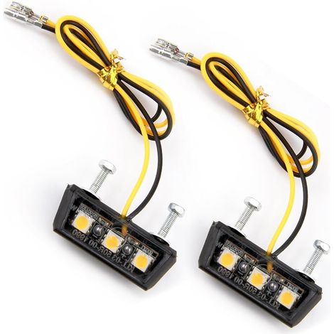 Universelle 12V Ultrahelle 3 Hochleistungs-LED-Kennzeichenbeleuchtung, wasserdicht und langlebig, für Motorräder, Roller, Quads und Geländefahrzeuge (1/5)