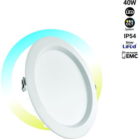 Downlight LED CCT haute efficacité - 40W - Driver Lifud - Coupe (1/5)