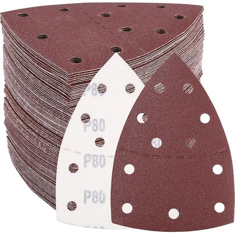 Mouse Detail Sandpaper Sander Sandpaper 40 80 120 180 240 Grit Triangular Sanding Paper Sanding Polishing 11 Holes Sanding Paper (1/5)