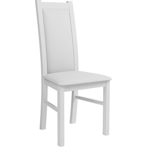 Chaise Sparks 116, Blanc, 95x44x40cm, Faux cuir, En bois, Bois (1/4)
