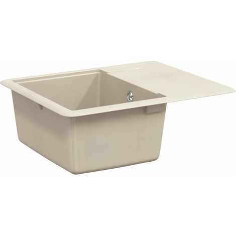 Lavabo Beige 560 x 460 mm 80% Cuarzo y 20% Resina vidaXL