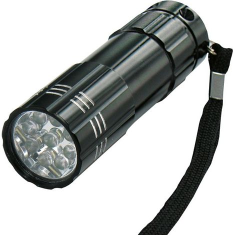 Torcia G16 / 2, 9 Led Nero, Fino A 15M