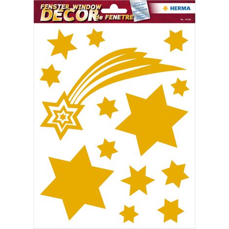 Herma étoiles dorées autocollants décoratifs 21 x 29.7 cm (1/5)