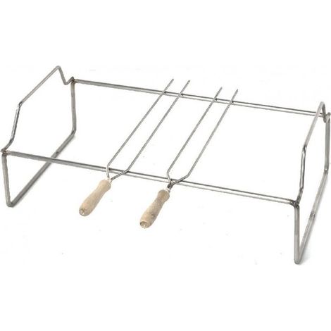 GRIGLIA PER SPIEDINI 50X28 CM INOX (abbinabile al BBQ codice SB75.584)
