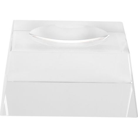 8 cm große, klare Kristallkugel mit Sockel  Elegante Wohndekoration